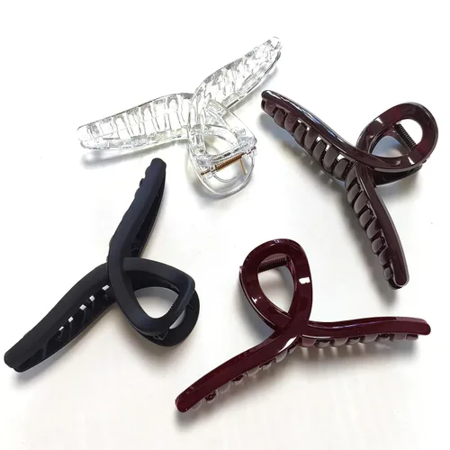 Vista 17 de Pinzas para el cabello de 4.3 pulgadas, grandes, antideslizantes, grandes mate, clip de mariposa para cabello fino y grueso, paquete de 4