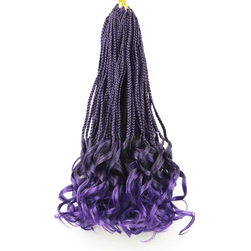 Vista 11 de Cabello para Trenzas Rizo Francés Color 1 Trenzas de Ganchillo Rizo Francés 10 Pulgadas Trenzas de Caja Cabello de Ganchillo para Mujeres y Niños