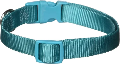 Vista 12 de Zack & Zoey Collar de perro de nailon de ancho, se adapta a cuellos de 6 a 10 pulgadas, Bluebird