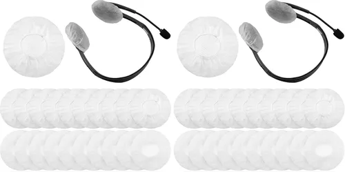 Vista 10 de BBTO 100 piezas desechables sobre la oreja cubiertas elásticas para Negro
