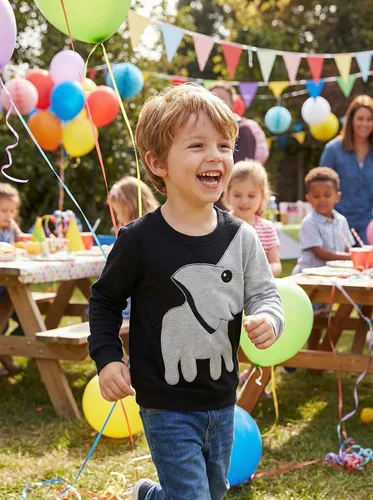 Vista 7 de Sudaderas para niños, lindas camisas de elefante, ropa para niños, sudadera con capucha tipo pullover para niños pequeños, sudadera de algodón