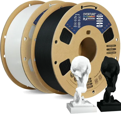 Vista 9 de Overture PLA Plus (PLA+) Filamento de 1/16 pulgadas, dureza mejorada con rollo PLA, con superficie de construcción 3D de 7.87 × 7.87 pulgadas, PLA