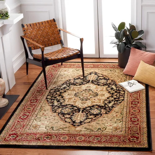 Vista 12 de SAFAVIEH Colección Lyndhurst Alfombra Decorativa - 2'3" x 4', marfil y rojo, diseño oriental tradicional, no desprende pelusa y de fácil cuidado