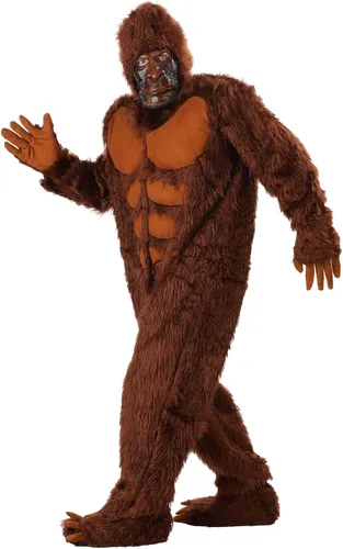 Vista 3 de Disfraz de pie grande para hombre, disfraz de Sasquatch de talla grande, traje y máscara de pie grande
