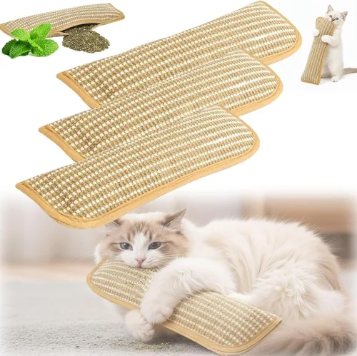 Vista 9 de Juguete interactivo masticable con hierba gatera, almohada para gatos de interior, almohada de sisal de 10/13 pulgadas, resistente a arañazos