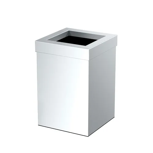 Vista 13 de Gatco Papelera Moderna Cuadrada, Combo Negro Mate y Latón Cepillado - Papelera de Acero Inoxidable con Tapa Extraíble, Resistente a Fugas, Capacidad