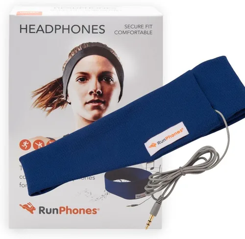 Vista 5 de RunPhones Auriculares clásicos para ejercicio, ideales para todos los entrenamientos, sonido preciso, altavoces delgados en una diadema que absorbe