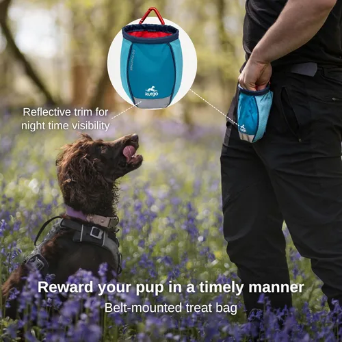 Vista 2 de Kurgo Go Stuff It Bolsa de Premios para Perros, Bolsa de Entrenamiento de Premios para Perros, Bolsas de Premios para Mascotas, Riñonera Manos