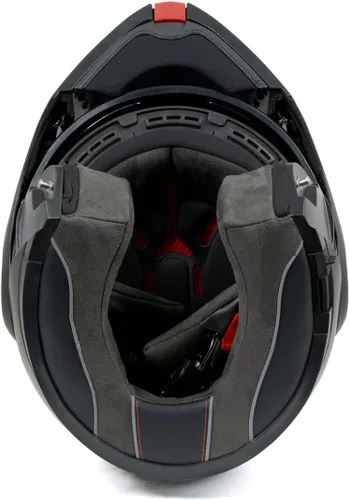 Vista 9 de Milwaukee Helmets MPH9812DOT - Casco modular de motocicleta con visera abatible, color negro plano, pequeño