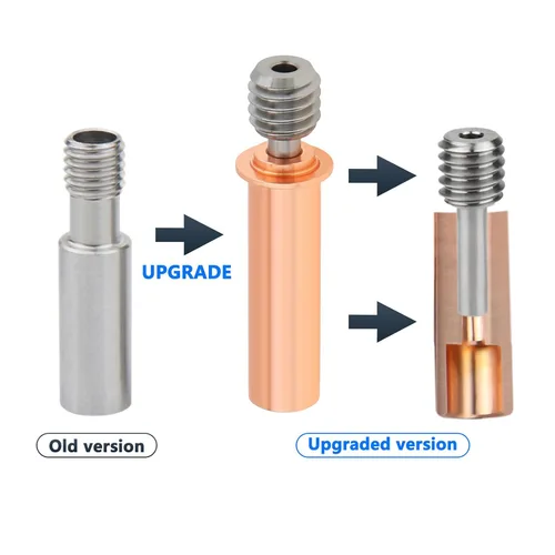 Vista 4 de All Metal Bimetal Heatbreak Copper Titanium TC4 Heatbreak Garganta compatible con CR-6 SE, CR-6 Max, CR-5 PRO Impresora 3D