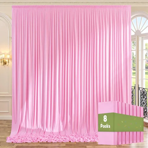 Vista 68 de Cortinas de fondo negras negras sin arrugas para fiestas, cortinas de tela gruesa para telón de fondo de fotos para cumpleaños, bodas, baby shower