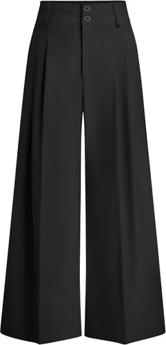 Vista 24 de PRETTYGARDEN Pantalones de vestir de pierna ancha de cintura alta para Beige