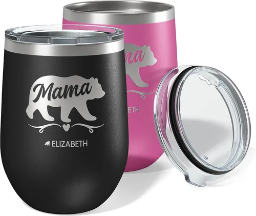 Vista 35 de Vaso de Mamá Oso, vaso personalizado para mamá Oro Rosa