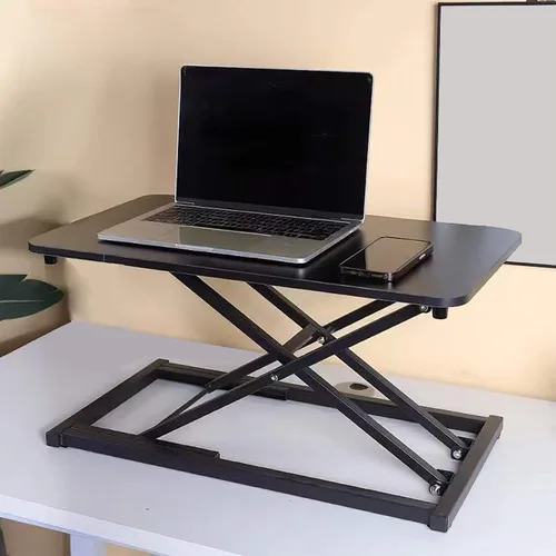 Vista 8 de Convertidor de escritorio de pie ajustable en altura, elevador de teclado para elevador de escritorio de pie, convertidor de altura de fácil