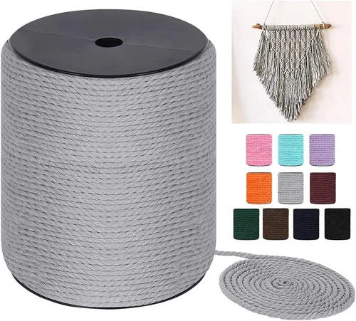 Vista 10 de Cordón de macramé, 0.118 pulgadas x 328 yardas