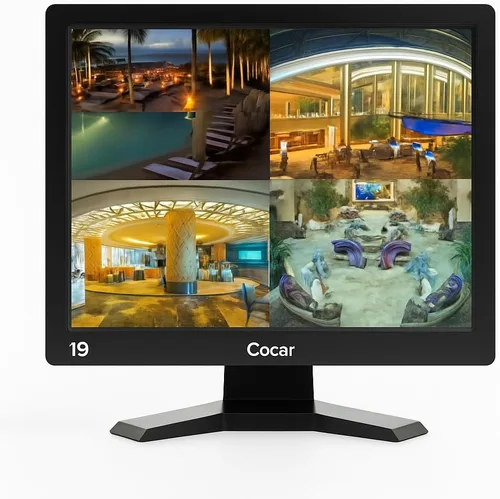 Vista 10 de Monitor CCTV de 8 pulgadas, pantalla de seguridad TFT LCD con VGA, HDMI, AV, BNC, puertos de entrada y salida de audio USB, altavoz integrado