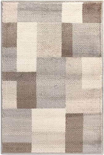 Vista 16 de BLUENILEMILLS Fiji - Colección de alfombras contemporáneas para interiores, alfombra geométrica de retazos moderna con respaldo de yute duradero