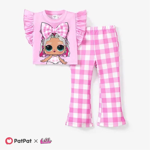 Vista 6 de L.O.L. Surprise! Conjunto de 2 piezas para niñas con mangas con lazo 3D y pantalones acampanados