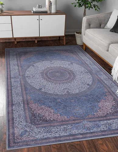 Vista 64 de GLN Rugs Traditional Collection - Alfombra de felpilla lavable a máquina, tradicional lavable, antideslizante, alfombra de felpilla de pelo corto