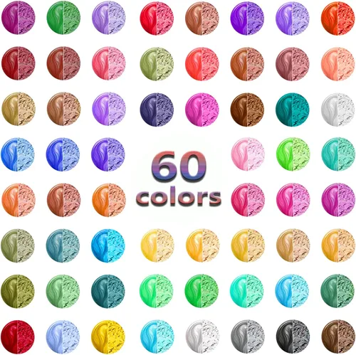 Vista 12 de Polvo de mica, pigmento de 30 colores, polvo de mica natural de grado cosmético brillante para resina epoxi/bombas de baño/vela/jabón, brillo