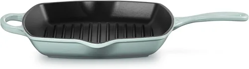 Vista 2 de Le Creuset Sartén cuadrada Signature de hierro fundido esmaltado, 10.25 pulgadas, sal marina