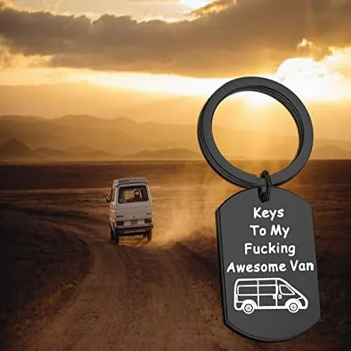 Vista 7 de Lywjyb Birdgot Llavero para caravana con texto "Llaves de regalo para mi mierda