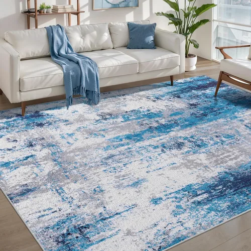 Vista 19 de Ciicool Alfombra moderna abstracta de 2 x 3 pulgadas, lavable, pequeña, antideslizante, de pelo bajo, alfombra de entrada plegable para cocina