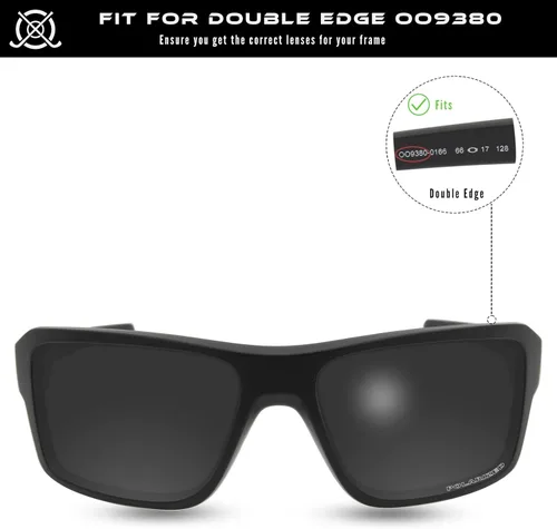 Vista 5 de Lentes de repuesto para gafas de sol Oakley Double Edge OO9380 polarizadas - 3 pares
