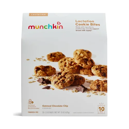 Vista 8 de Munchkin Milkmakers - Bocaditos de galletas para lactancia, caramelo salado de chocolate, 10