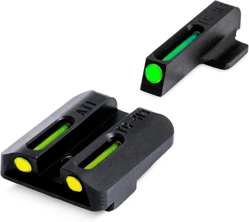 Vista 6 de Truglo TFO Tritio y fibra óptica, vista de pistola resistente a los enganches y brillantes vistas nocturnas delanteras y traseras, compatibles