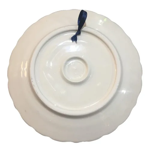 Vista 4 de Anka Handcrafts - Christmas Home Decors – Snowman - Handmade & Handpainted Ceramic Plates with Unique Embossed Surface – w Navy Int. Velvet Case