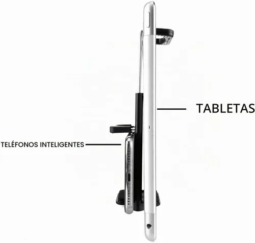 Vista 2 de Soporte universal para trípode 2 en 1 y soporte universal para teléfono inteligente para todos los teléfonos inteligentes y tabletas con paño