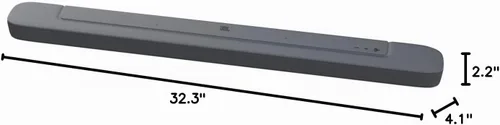 Vista 8 de JBL Bar 300: Barra de sonido compacta todo en uno de 5.0 canales con MultiBeam™ y Dolby Atmos®, negro Incluye control remoto, baterías, cable