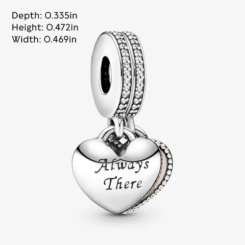 Vista 5 de Pandora Jewelry - Colgante de plata de ley con forma de corazón con circonita cúbica