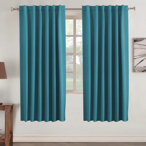 Vista 118 de Turquoize Cortinas Opacas con Aislamiento Térmico Paneles de Tratamiento de Ventanas con Bolsillo para Barra Paneles de Ventana para Ventanas