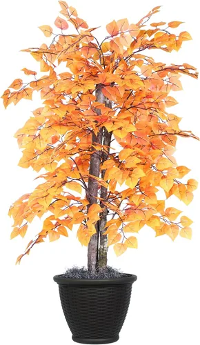 Vista 7 de Vickerman 587492-4' Golden Aspen Bush (TBU2240) Arbustos de oficina en casa Marrón redondo
