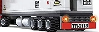 Vista 5 de General Jim's Big Red Semi-Truck Building Blocks Truck Vehicle Compatible con Lego y todas las principales marcas de construcción de ladrillos