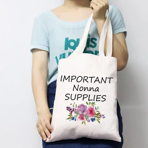 Vista 3 de JXGZSO Importante Nonna Supplies Tote Bag Nonna Regalo de cumpleaños Nonna Regalo Nonna Regalo del Día de la Madre