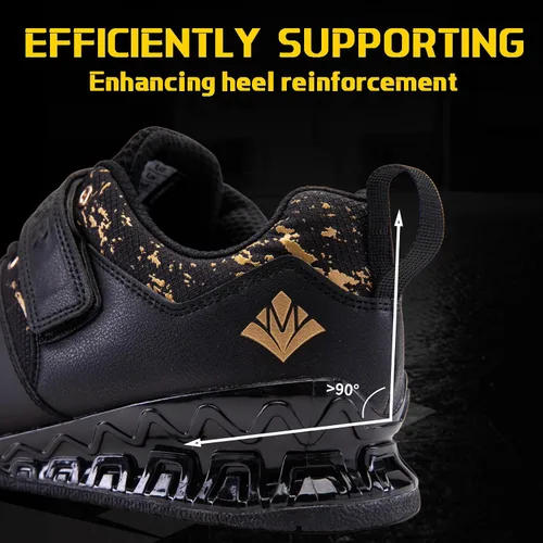 Vista 7 de MANUEKLEAR - Zapatos de levantamiento de pesas antideslizantes fuertes para hombres, zapatos de entrenamiento profesional para hombres y mujeres