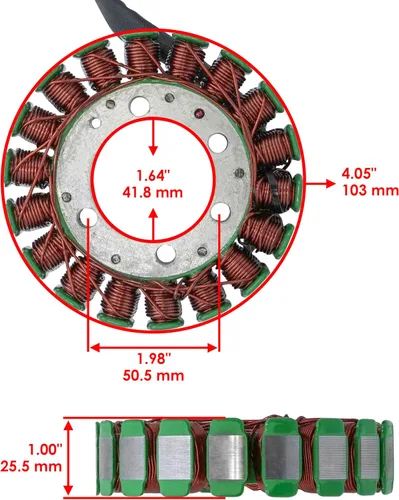 Vista 2 de Caltric Estator compatible con Suzuki Ltf300F King Quad Lt-F300F 4WD 1999 2000 2001 2002 Magneto