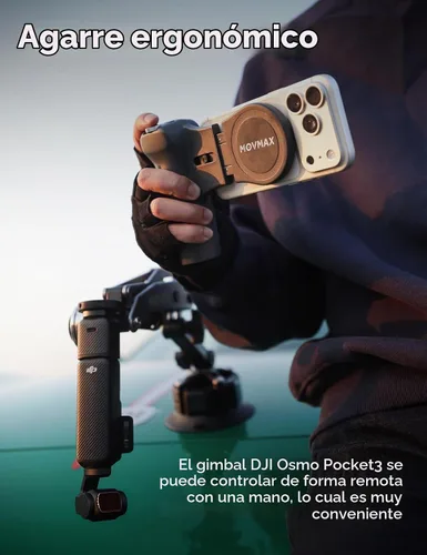 Vista 3 de MOVMAX Mando a distancia inalámbrico para DJI Osmo Pocket 4/3/2