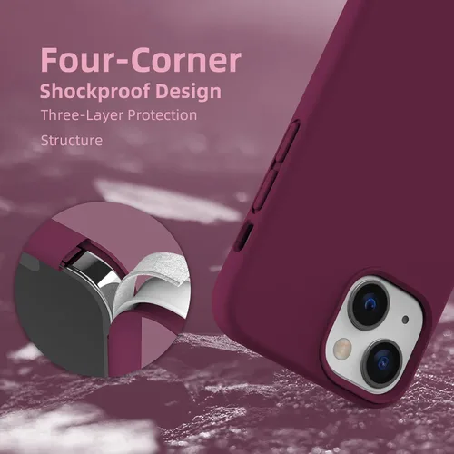 Vista 20 de Funda de silicona líquida compatible con iPhone 12 Pro Max 6.7 pulgadas, funda de gel de protección completa con forro de microfibra, funda