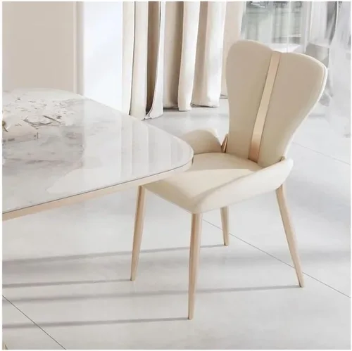 Vista 2 de Sillas de comedor, Malla Silla de comedor de diseño moderno de acero inoxidable para el hogar, Sillas para comedor