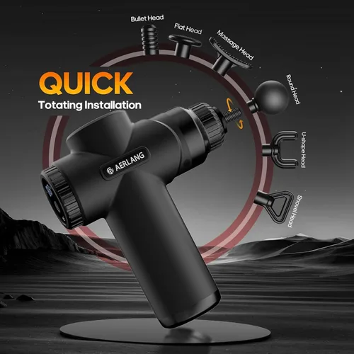 Vista 4 de AERLANG Mini Massage Gun Muscle Deep Tissue Massager Gun, Handheld Percussion Massager, Portable Quiet Massage Gun with Carry Case for Home Office