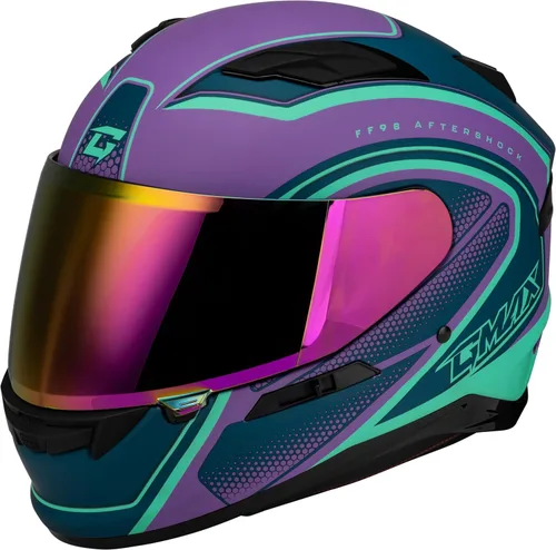 Vista 9 de Gmax FF-98 Aftershock Full Face Helmet with Rear LED Light