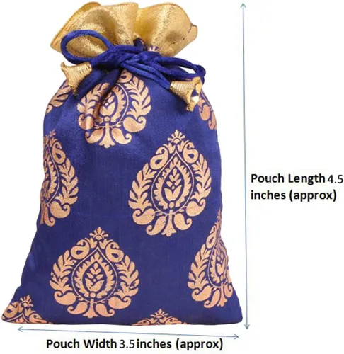 Vista 5 de Touchstone Preciosas bolsas de envoltura de regalos reutilizables, ecológicas, grandes con cordón, estampado de hojas de ficus para cumpleaños