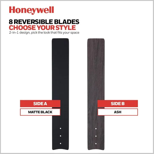 Vista 4 de Honeywell Ceiling Fans - Ventilador de techo Xerxes 51473-01, 62, negro mate