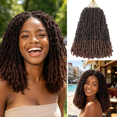 Vista 23 de Superlight Butterfly Locs - Cabello de ganchillo de 12 pulgadas, 6 paquetes
