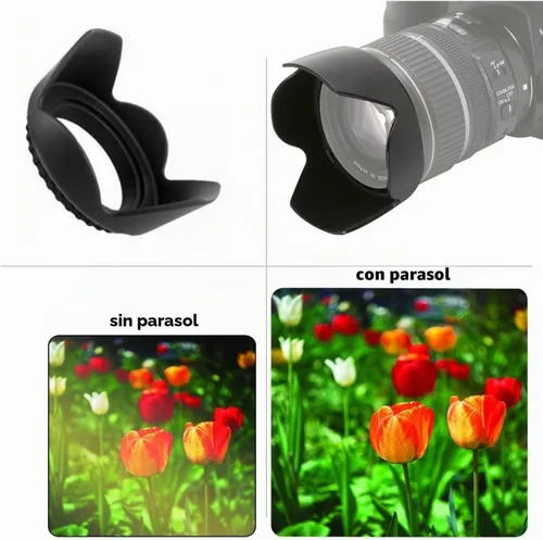 Vista 2 de 3.031 in Tulipán Digital Flower Lens Hood para Nikon COOLPIX P1000, P1100 16.7 Cámara Digital