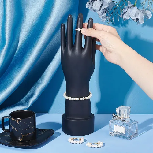 Vista 3 de PH PandaHall Soporte de exhibición de mano, organizador de exhibición de guantes, modelo de mano, maniquí, joyería de mano, pulsera para anillo